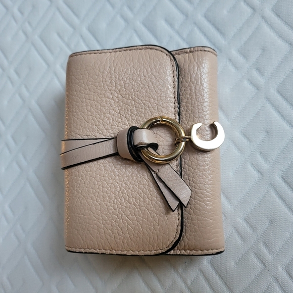 Chloe Handbags - Chloe Small Alphabet Tri-Fold Wallet Textured Leather